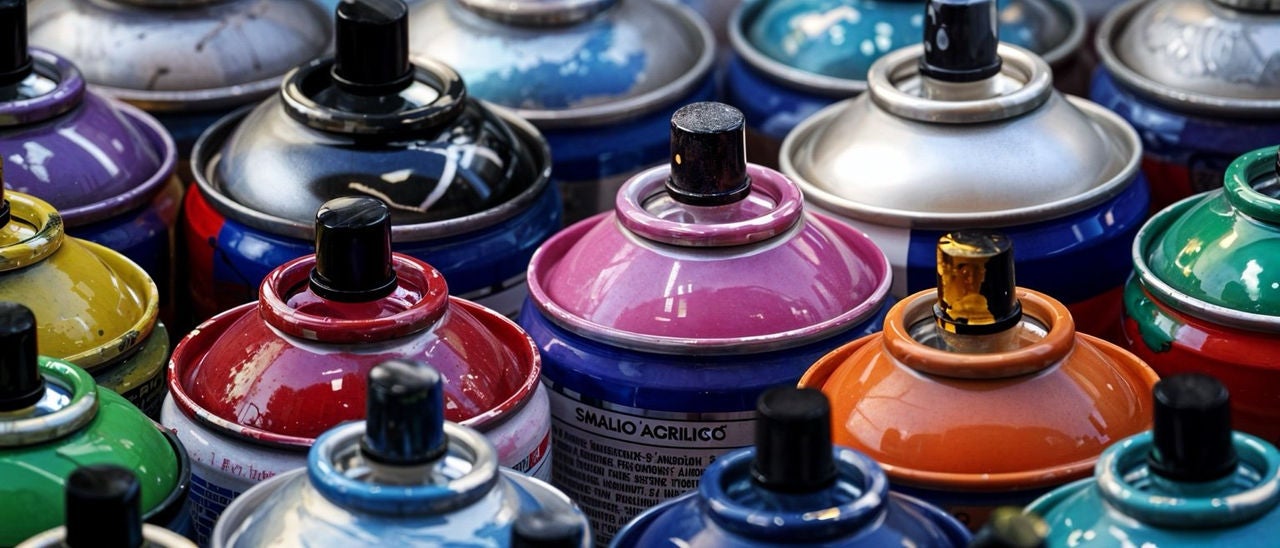 Aérosol métallique en style numérique