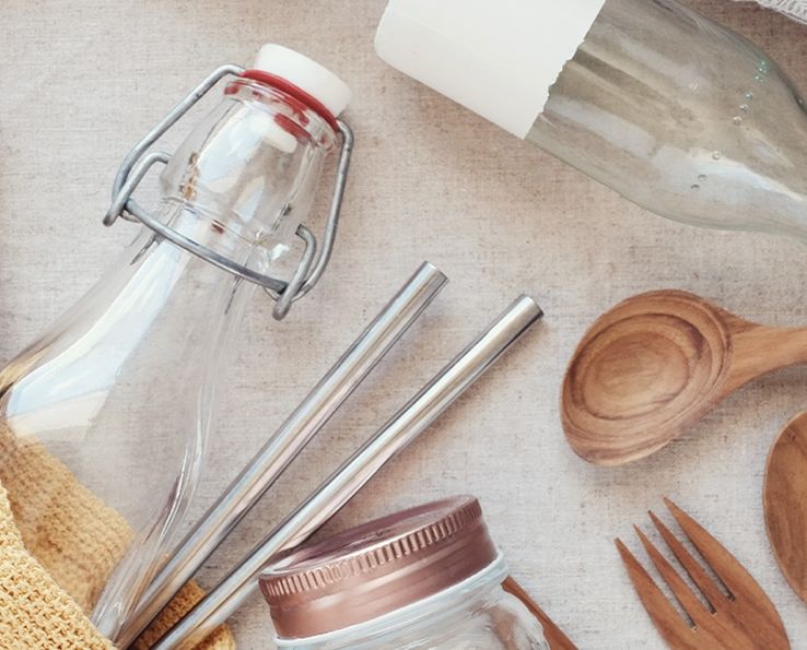 Sac en maille pour provisions écologiques en cuisine